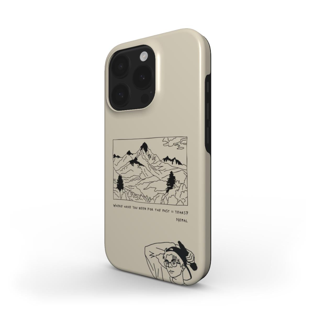 Nepal - Tough Phone Case (Natural/Black)
