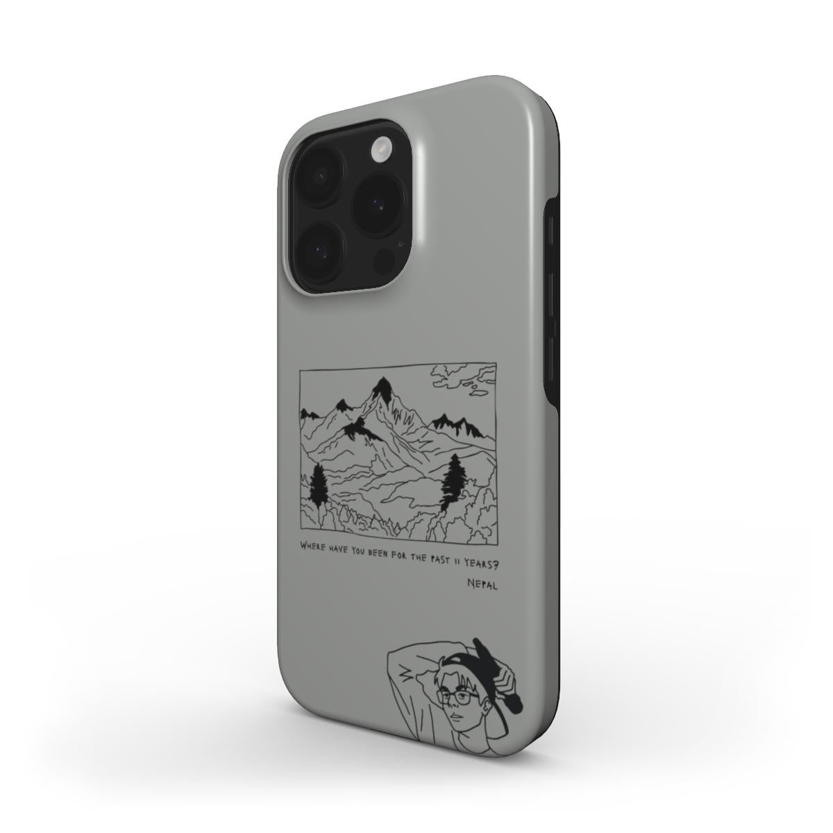 Nepal - Tough Phone Case (Grey/Black)