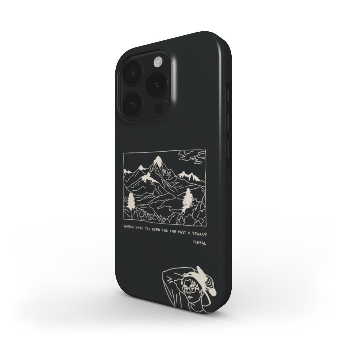Nepal - Tough Phone Case (Black/Natural)