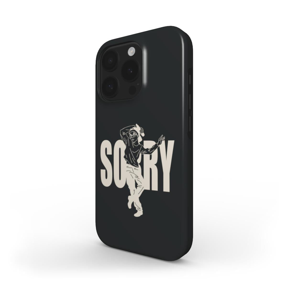 Sorry - Tough Phone Case (Black/Natural)