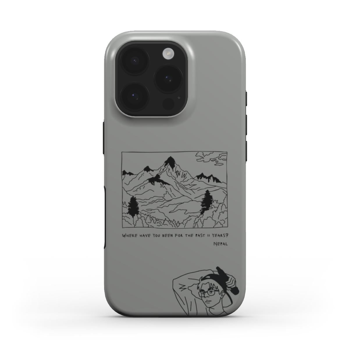 Nepal - Tough Phone Case (Grey/Black)
