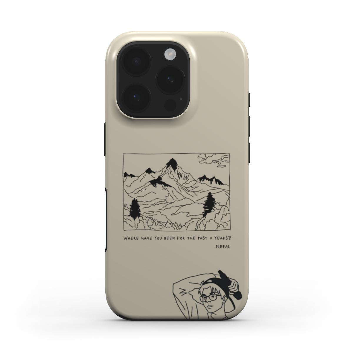 Nepal - Tough Phone Case (Natural/Black)